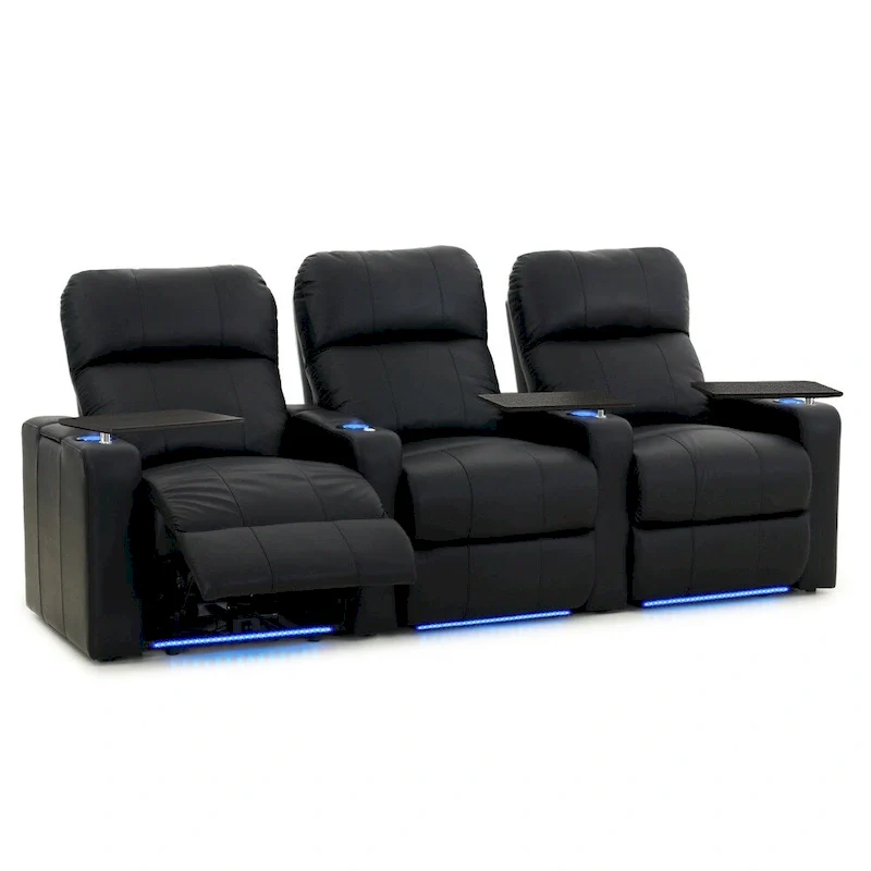 XL700 Power Leather Home Theater Seating Set (Row of 3)