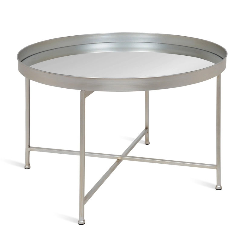 Kate and Laurel Celia Round Metal Coffee Table - 28.25x28.25x19