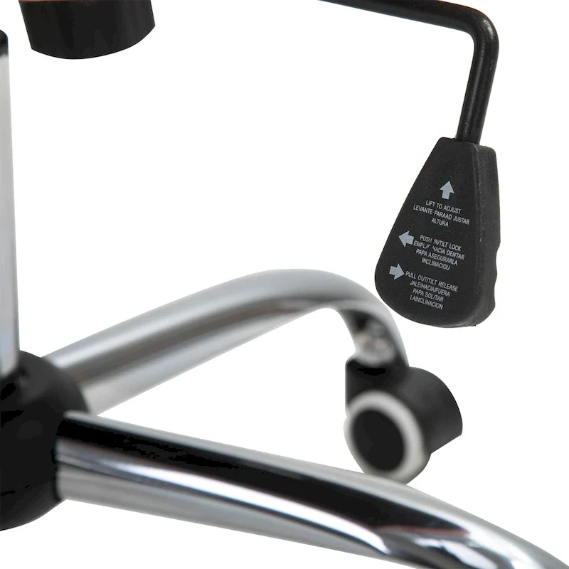 Faux Leather Office Chair with Tufted Backrest and Swivel Wheels