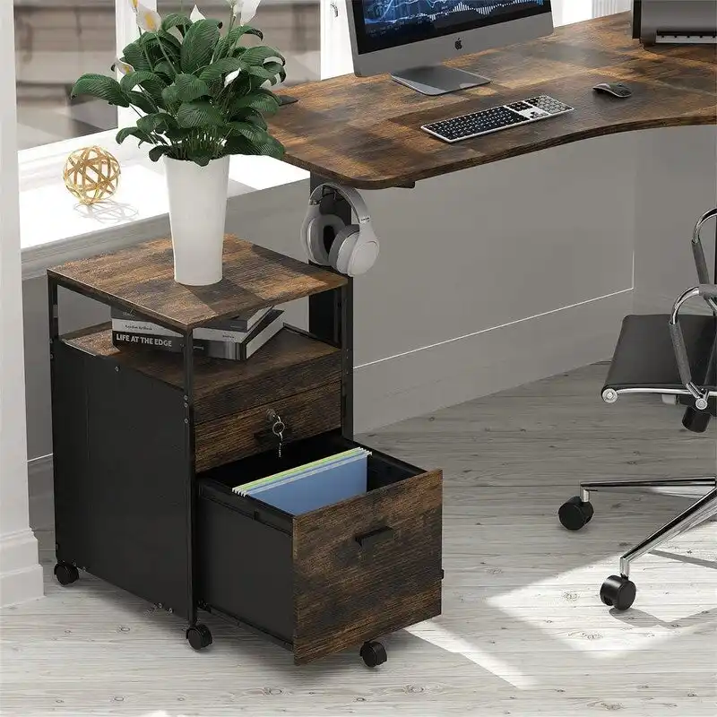 Rolling File Cabinet w/ 2 Drawers