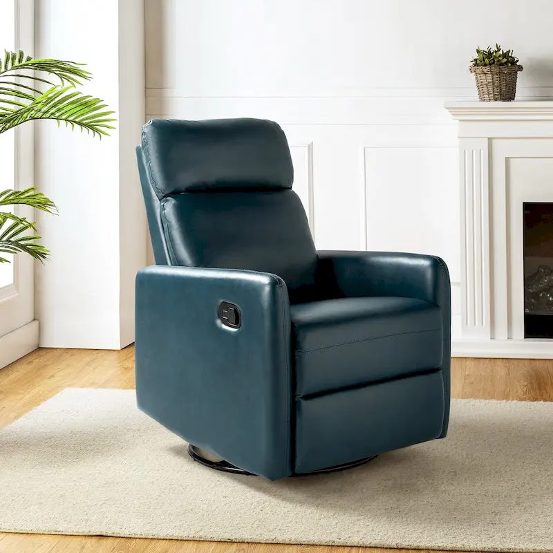 Lyle Manual Swivel Recliner with Metal Base
