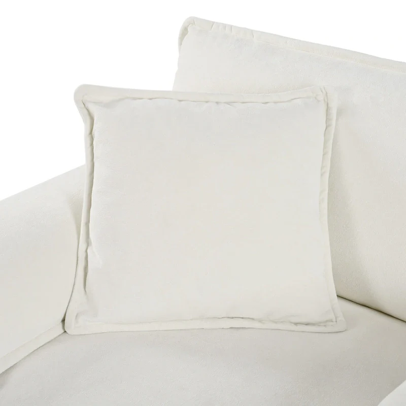 3-Piece Chenille Cloud Sofa & Armchair Set with Deep Seats & 3 Pillows