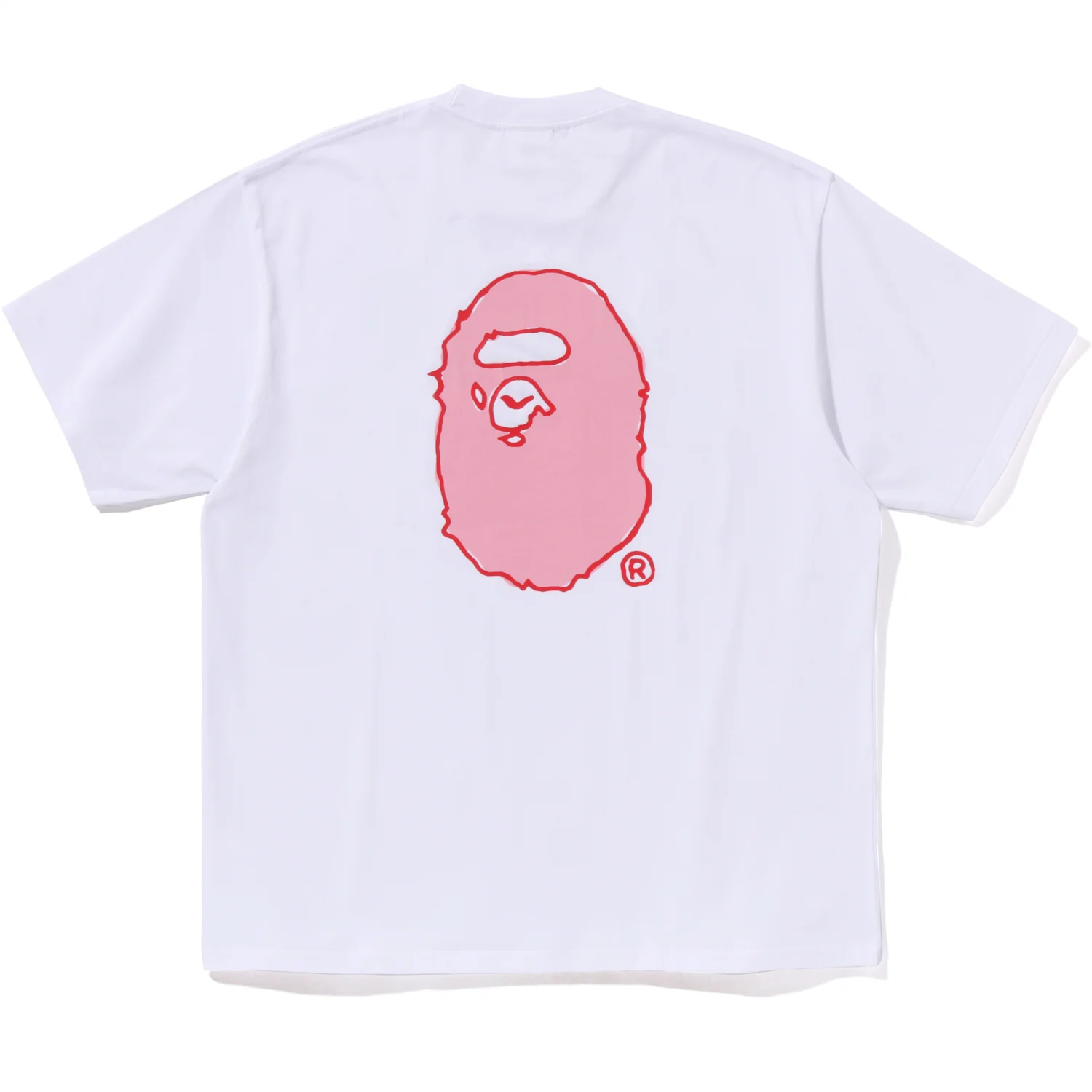 HAND DRAW BAPE LOGO RELAXED FIT TEE MENS