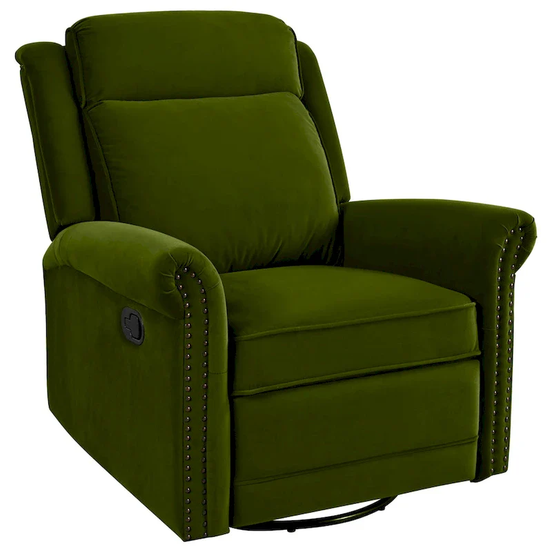 Marloo Modern Swivel Velvet Recliner Chair by Christopher Knight Home