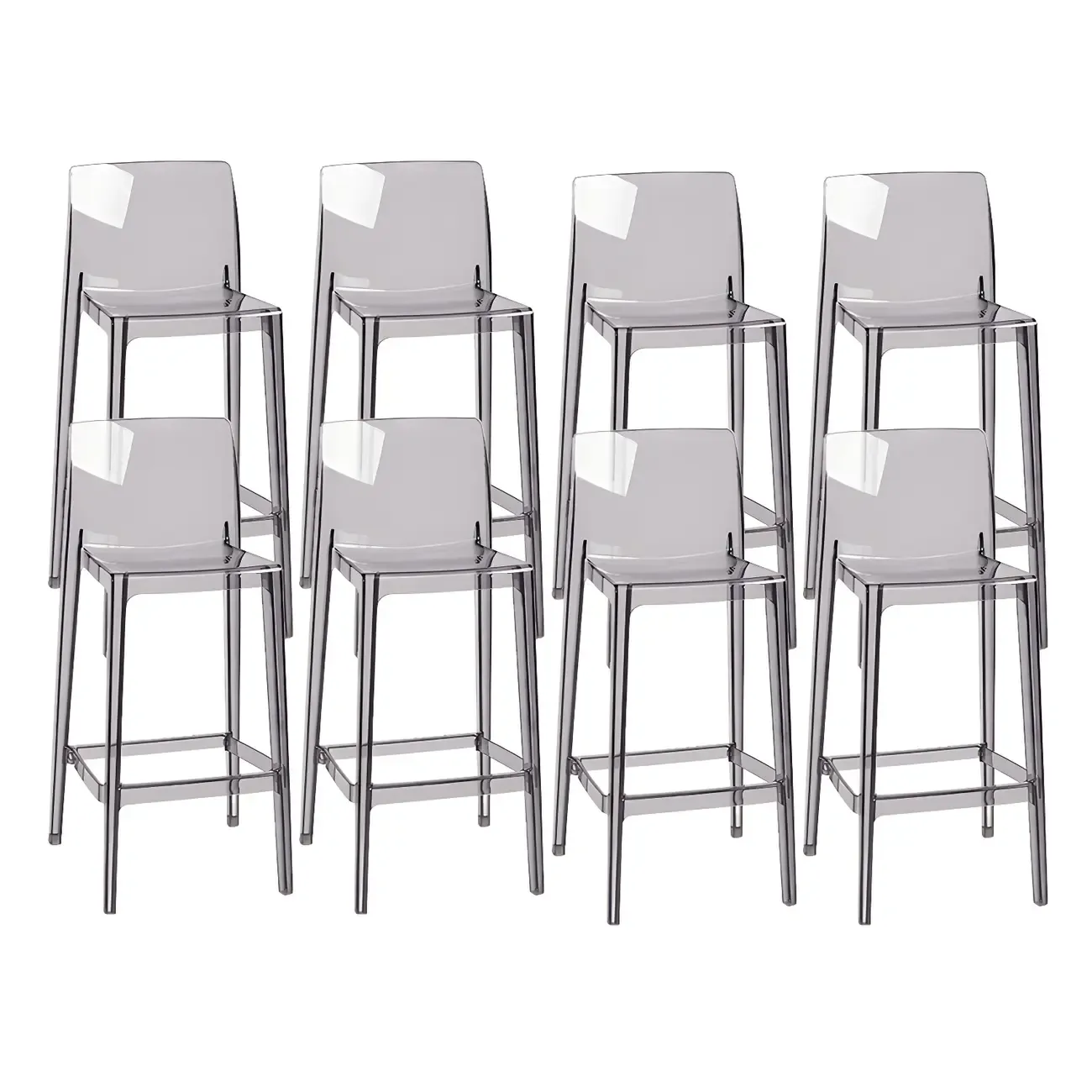 Modern Acrylic Transparent Stylish Rectangle Bar Stool