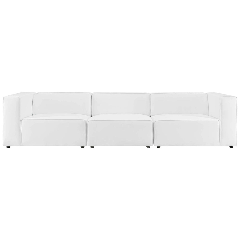 Mingle Vegan Leather 3-Piece Sectional Sofa