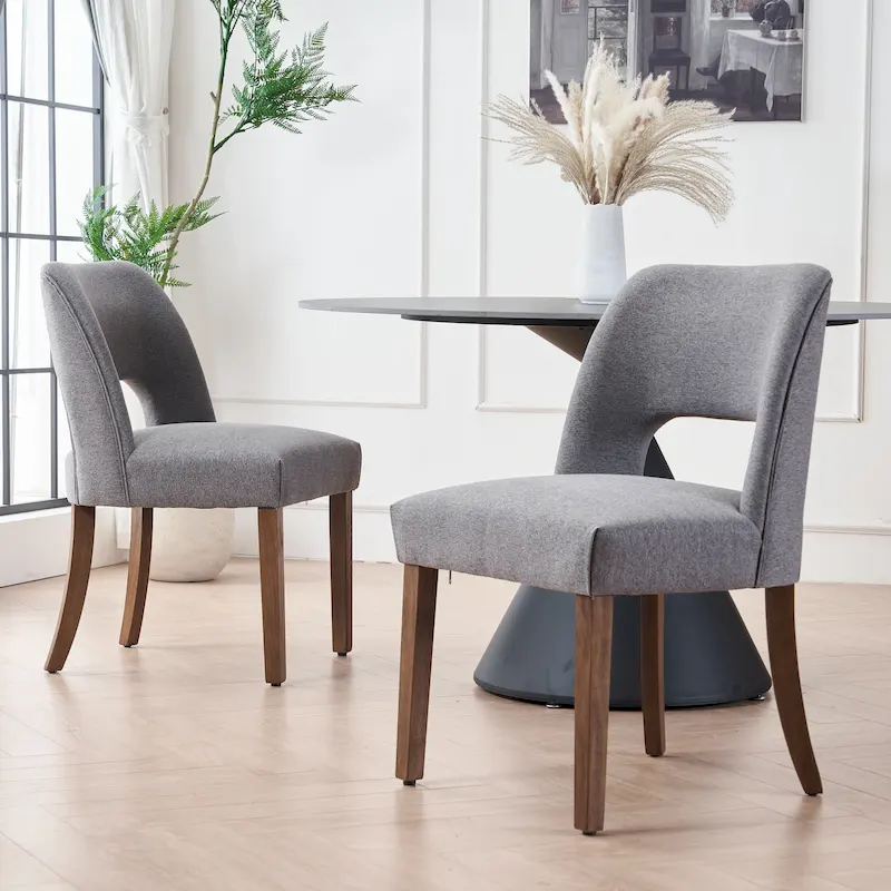 Upholstered Back Side Dining Chair Set of 2