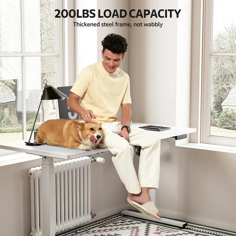 SIAGO 48 x 24 Inch Computer Desk Height Adjustable Electric Sit Stand Up Desk