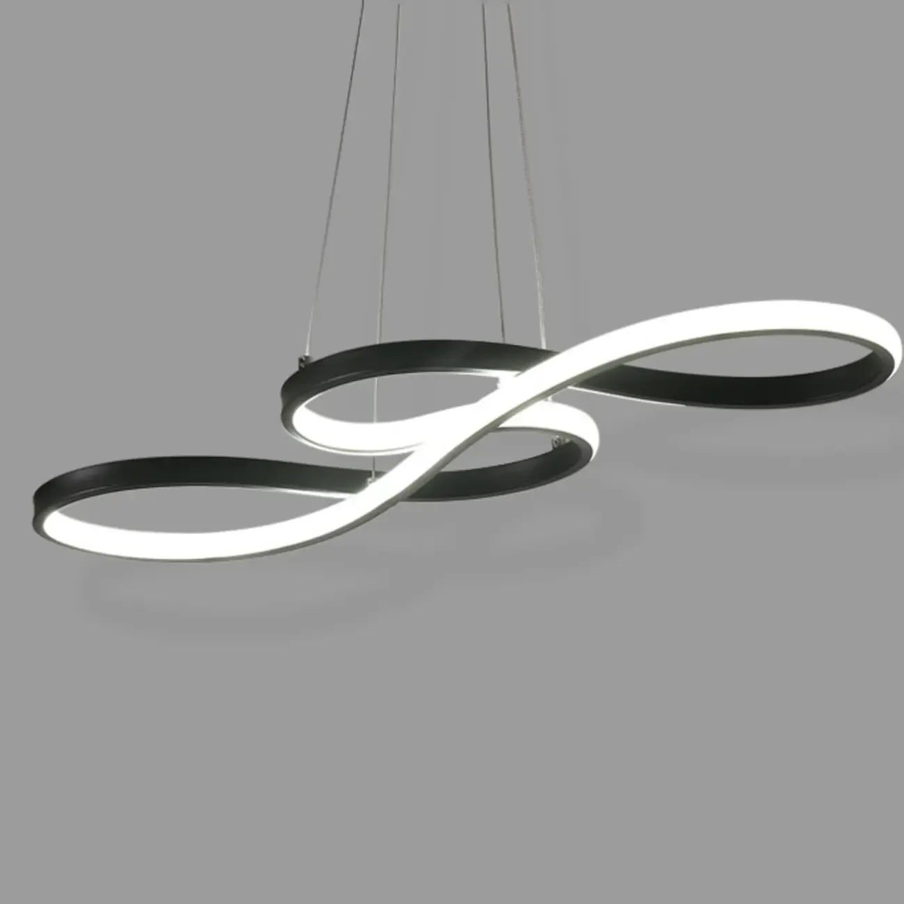 Modern White Linear LED Island Pendant Light with Multi Dimming