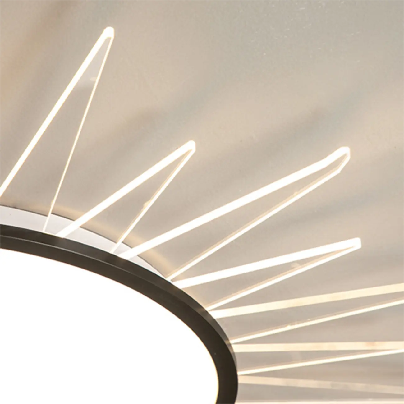 Large Acrylic Round Sunburst LED Flush Mount Ceiling Light