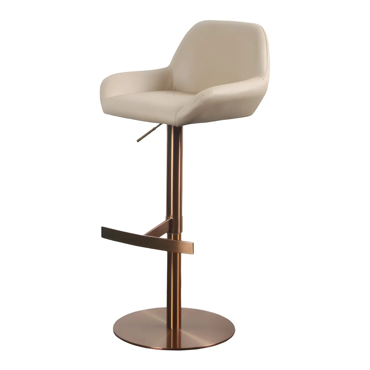 Glossy Metal Bucket Swivel Adjustable Bar Stools