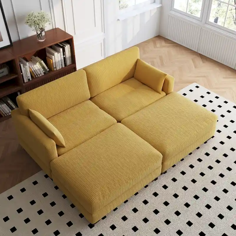 88 Convertible Larger Couch Modular Sectional Sofa Set