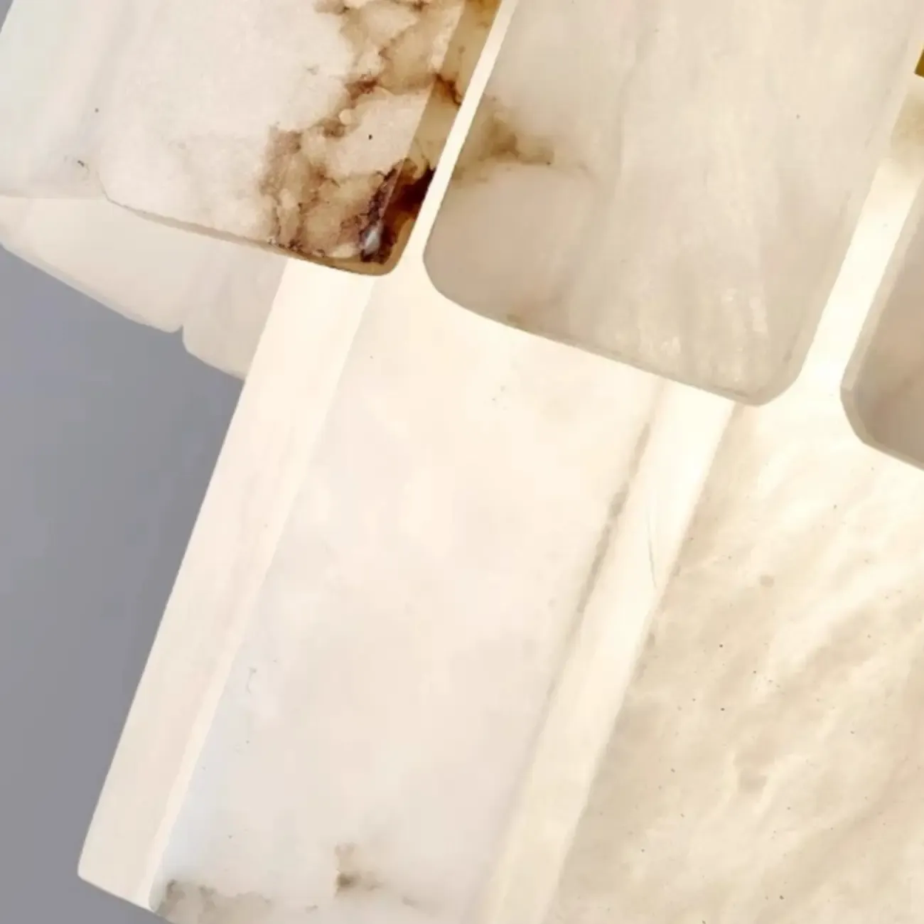 Timeless Tiered Circular Black Metallic Alabaster Chandelier