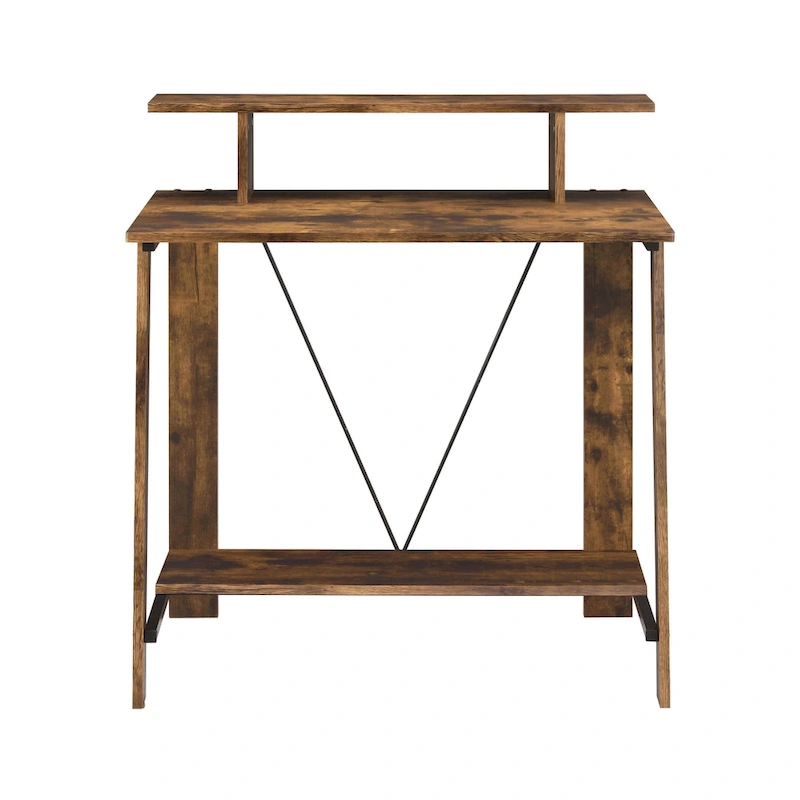 ACME Nypho Writing Desk in Weathered Oak and Black
