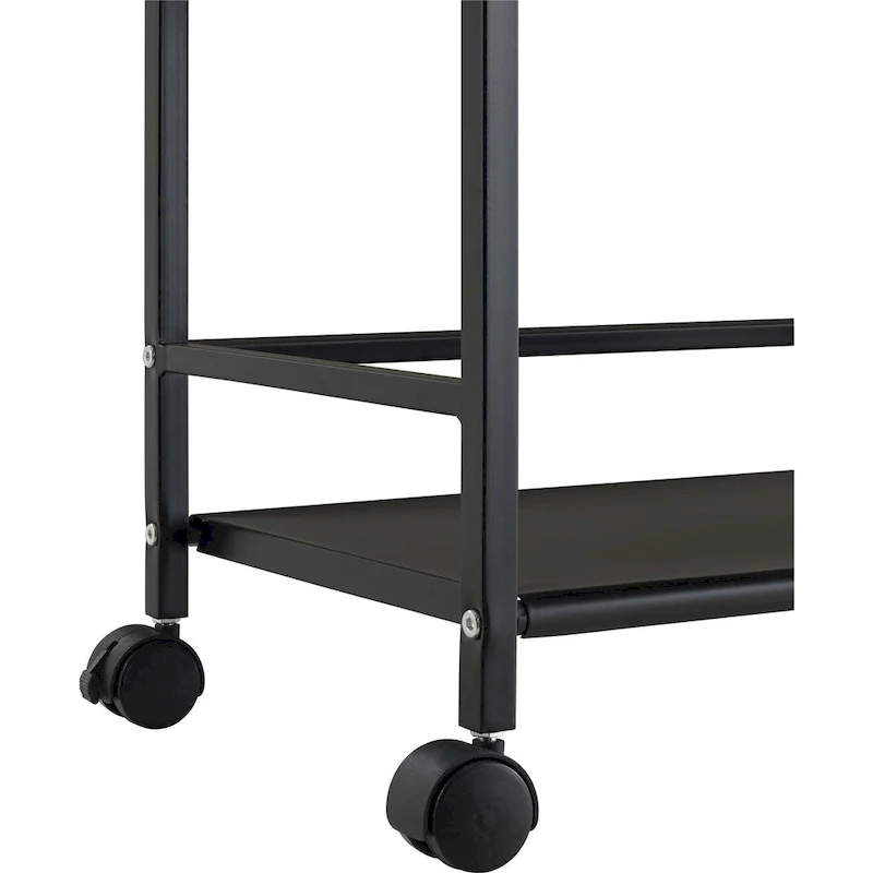 Avenue Greene Emerald 3 Shelf Metal Rolling Utility Cart