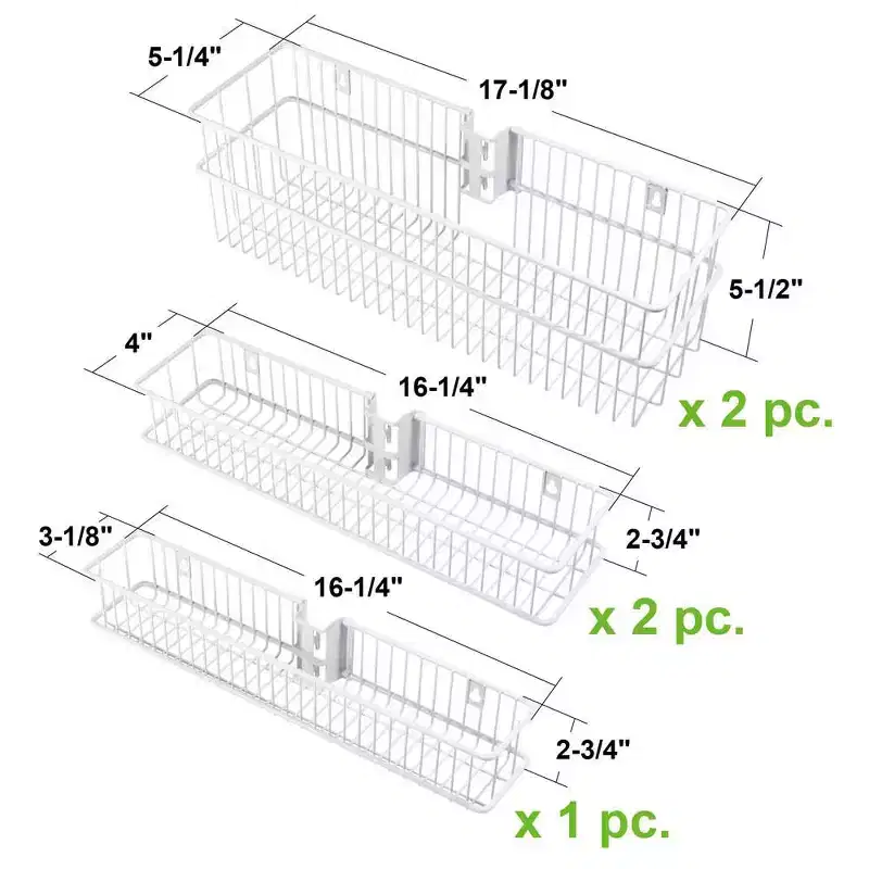 Allspace 5 Piece Wire Pantry or Closet Door Organizer