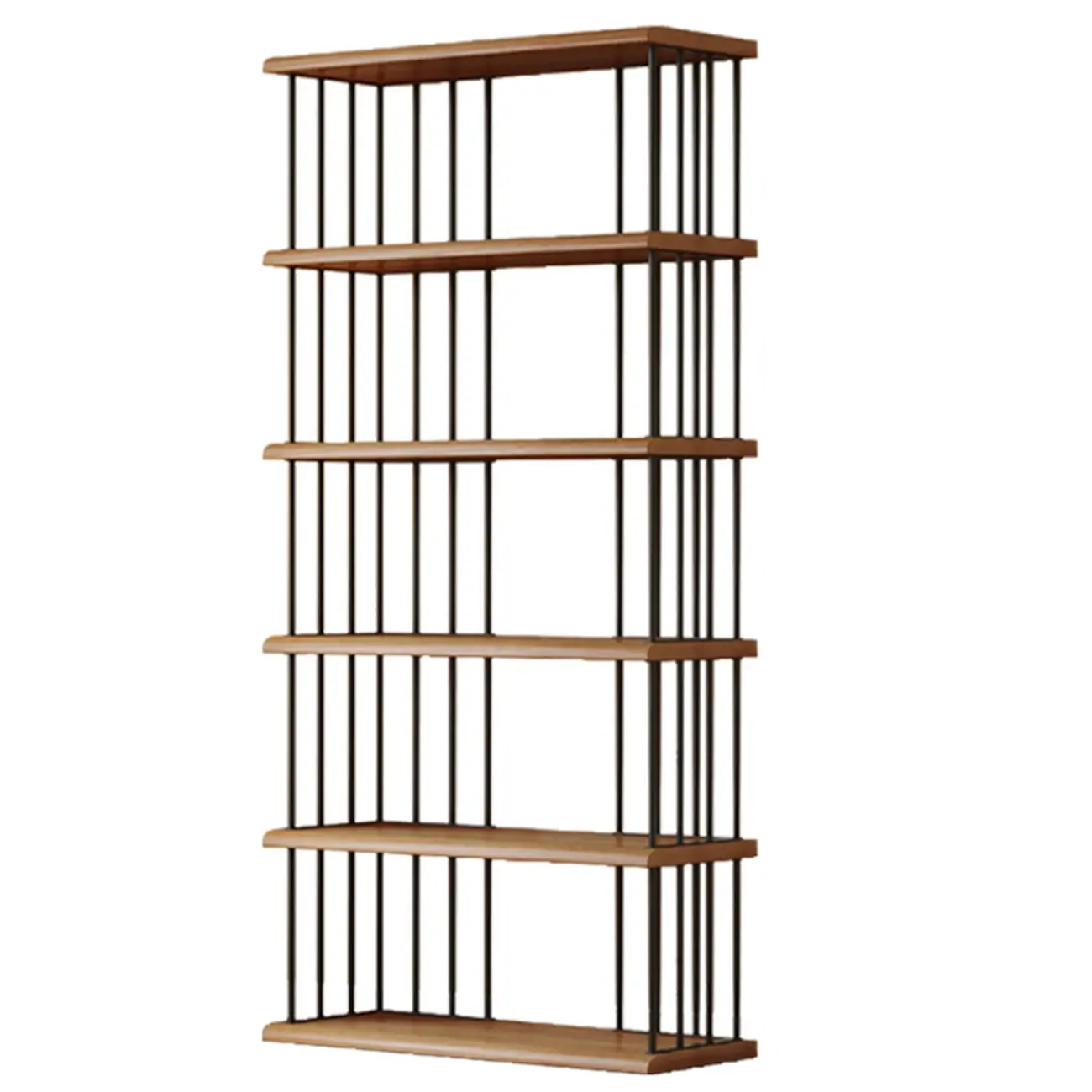 Scandinavian Wood 5-Shelf Etagere Bookshelf Organizer