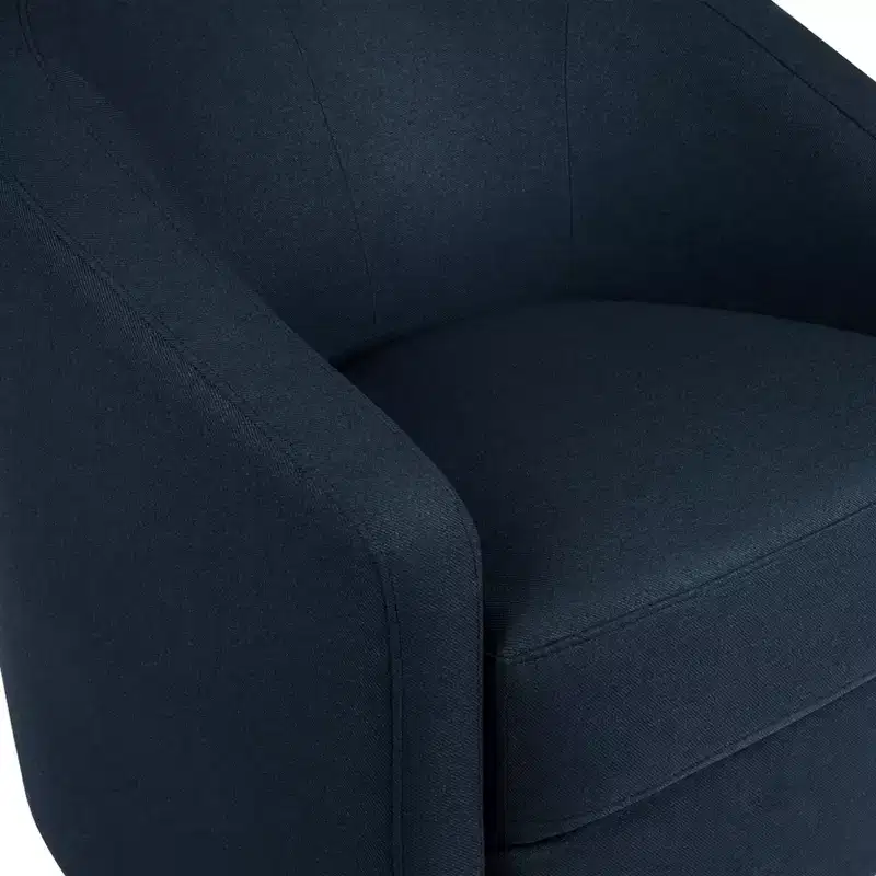 Swivel Glider Chair with 360° Rotation, Upholstered Seat, 30.5