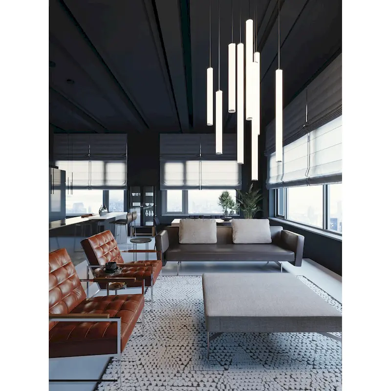 Caden 36-inch LED Pendant with White Acrylic