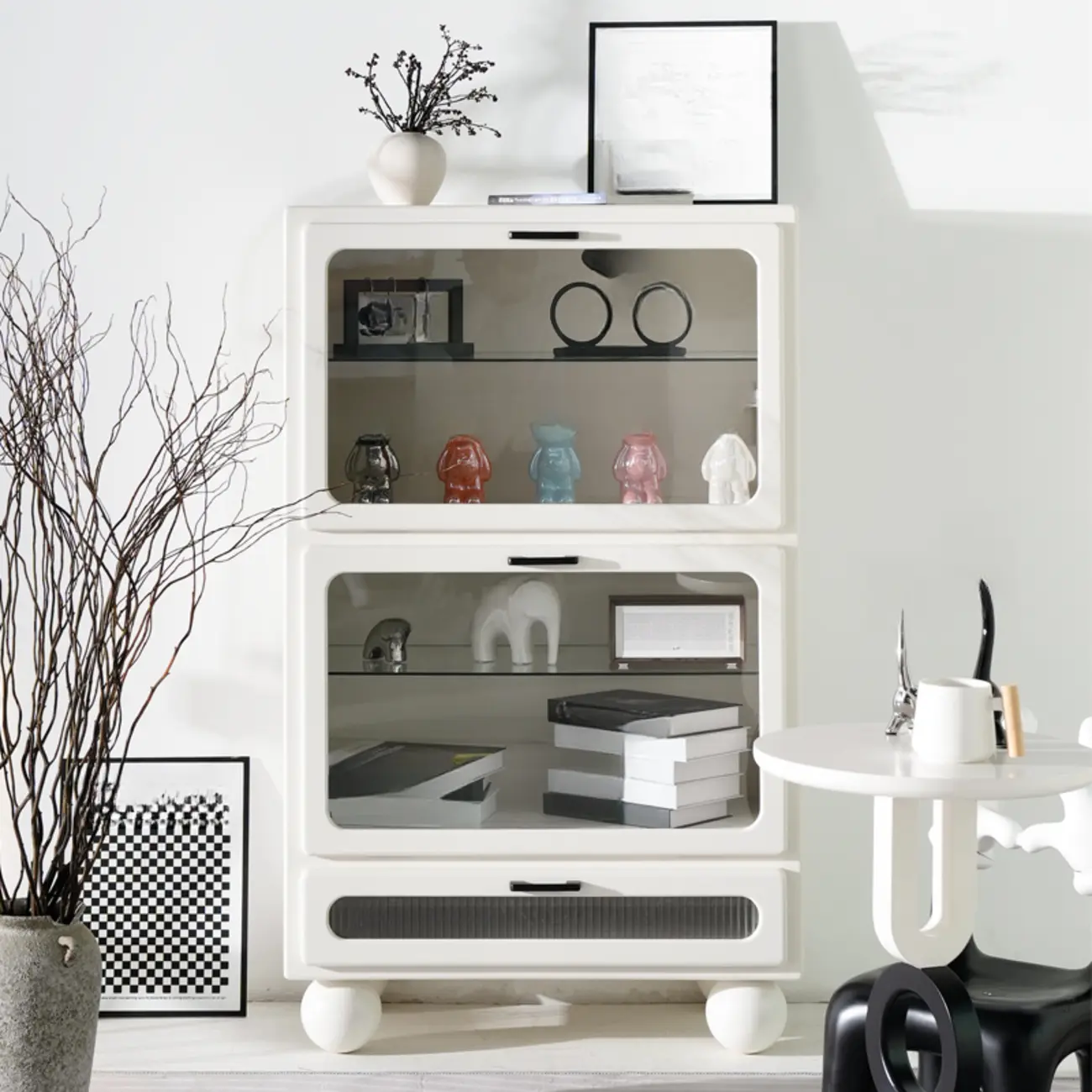 Modern Freestanding Accent Cabinet for Rectangular Shape