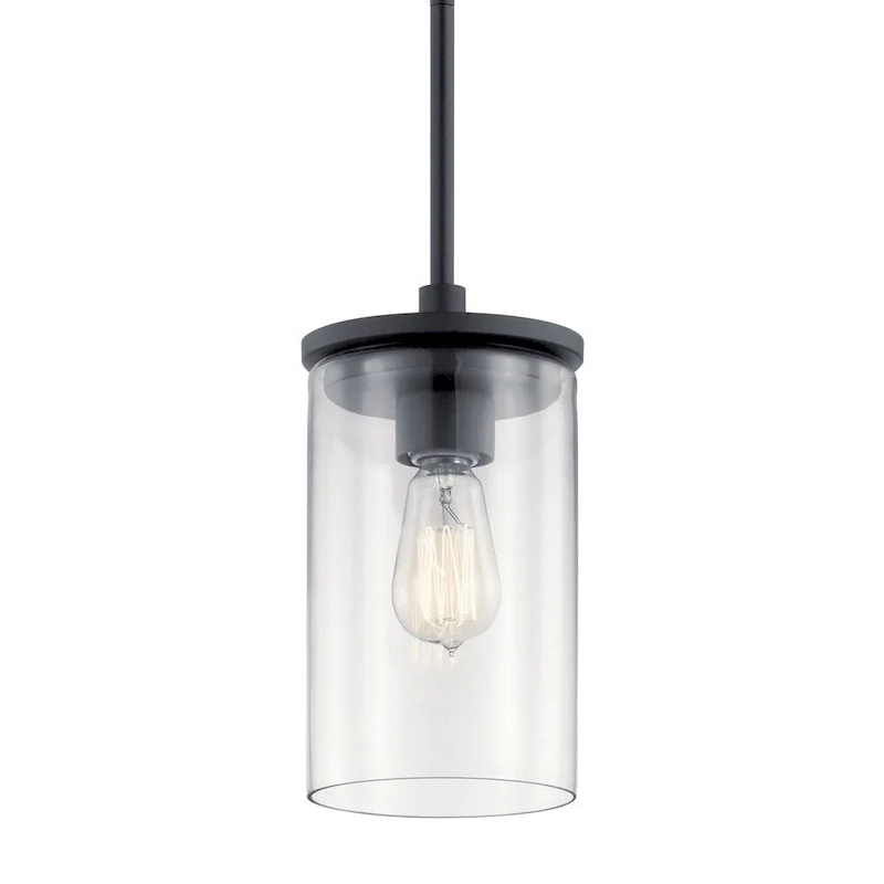 Kichler Lighting Crosby Black 1-Light Mini Pendant