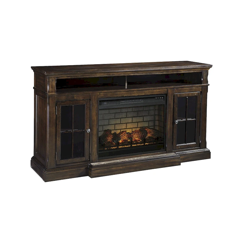 Roddinton 74 TV Stand with Electric Fireplace