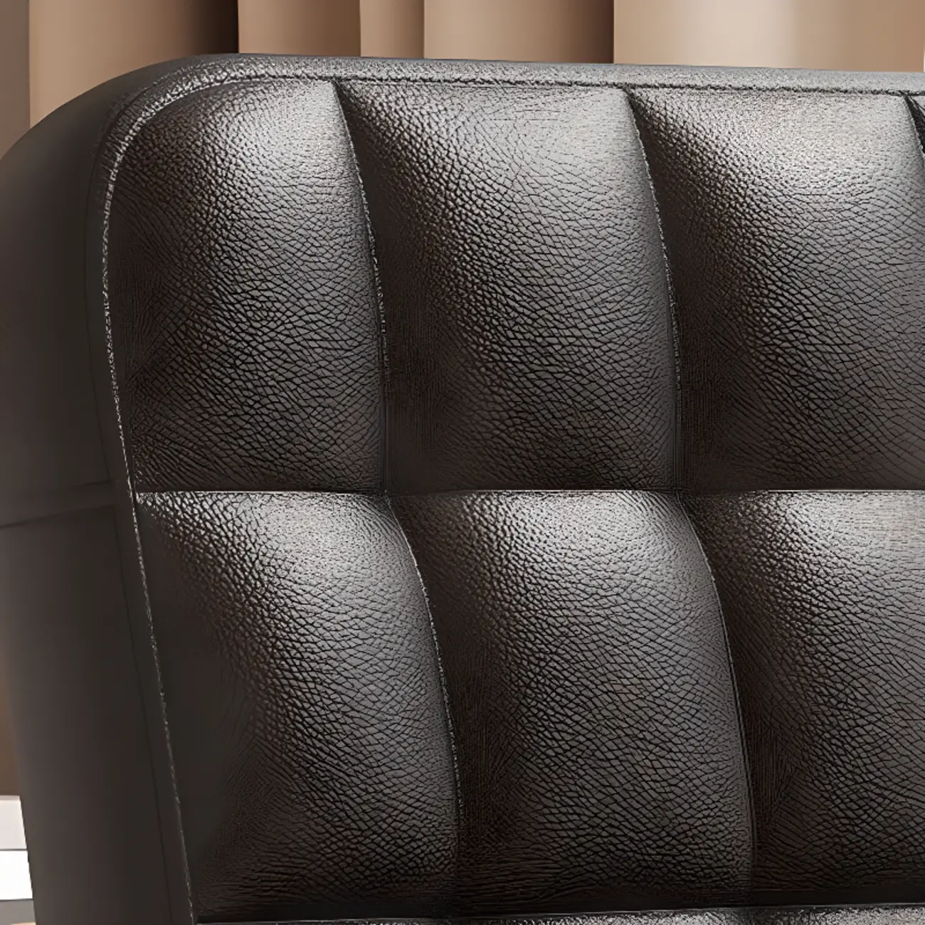 Modern Black Faux Leather Adjustable Swivel Office Chair