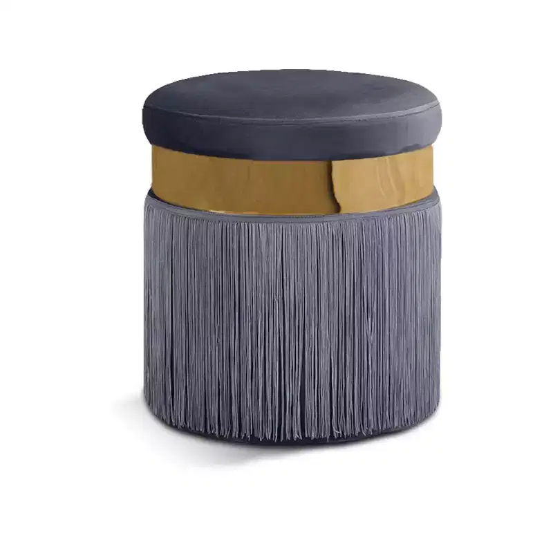 Meridian Furniture,Yasmine Velvet Ottoman/Stool