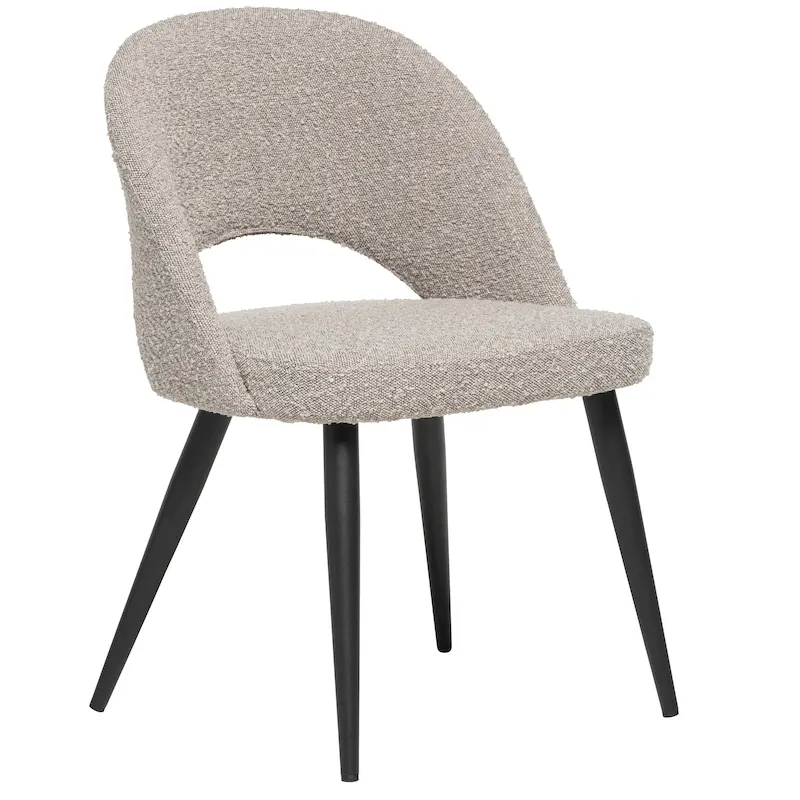 Coco Mid-Century Modern French Boucle Upholstered Dining Chair