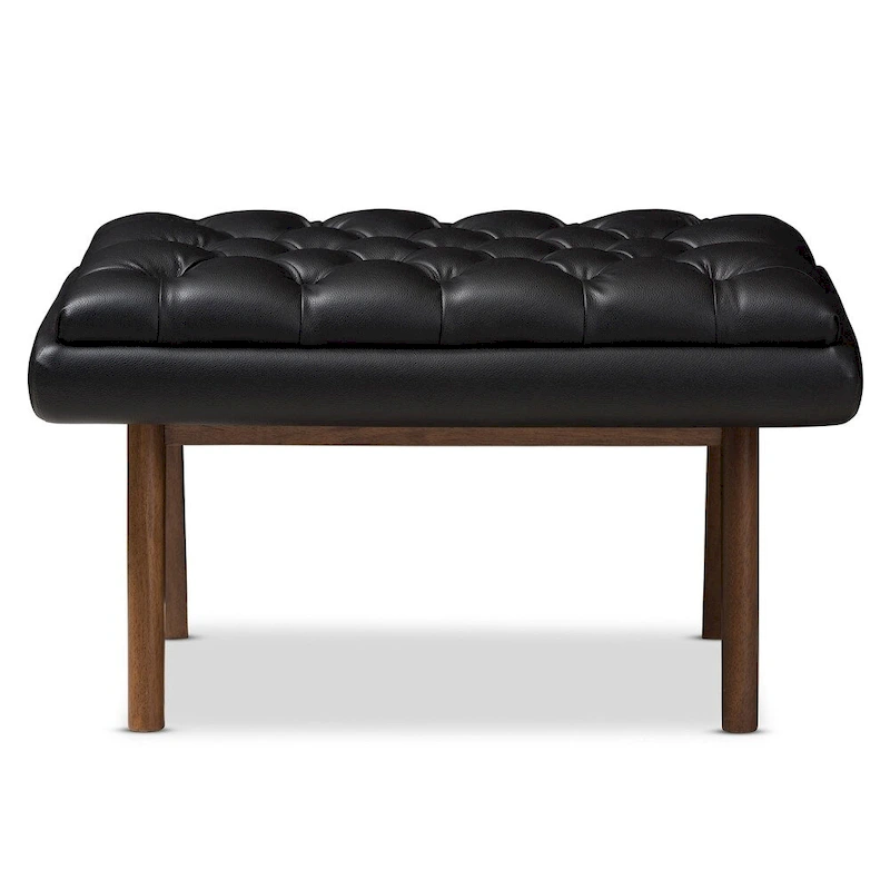Mid-Century Upholstered Ottoman by Baxton Studio