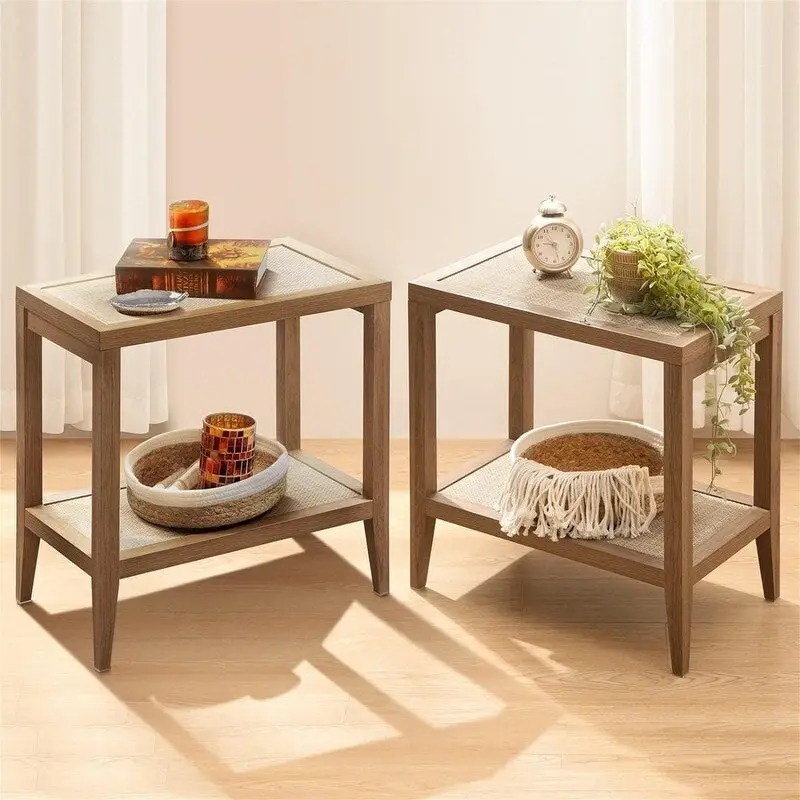 End Table Living Room Set of 2 - 14 D x 24 W x 24 H