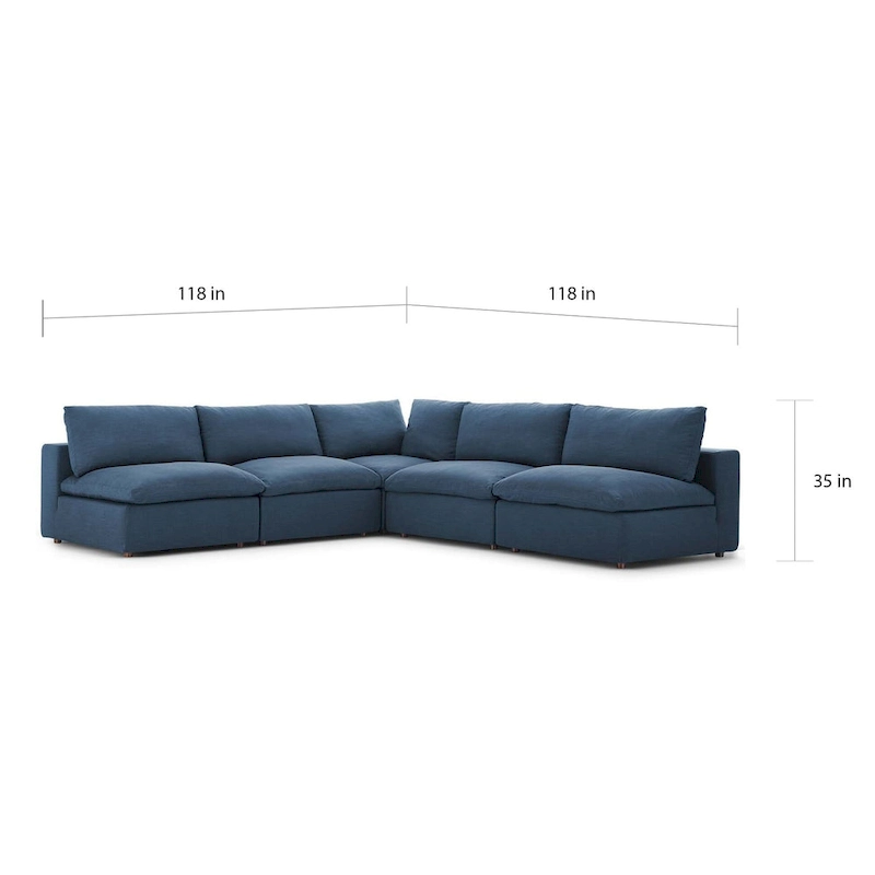 Copper Grove Hrazdan Down-filled Overstuffed 5-piece Sectional Sofa Set