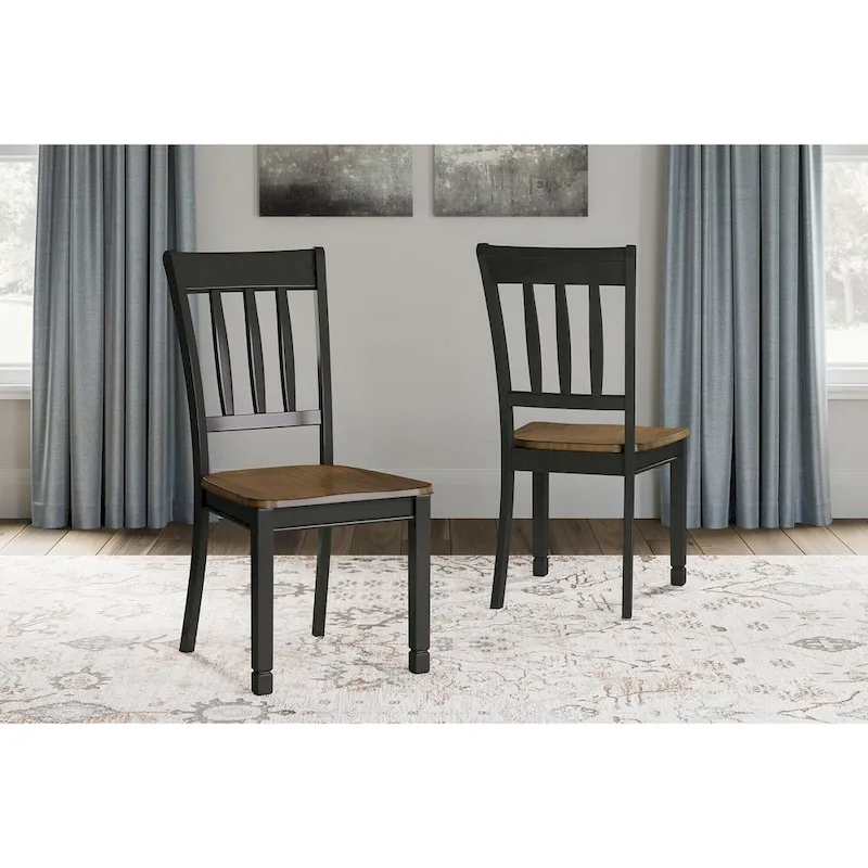 Signature Design by Ashley Owingsville Black/Brown 6-Piece Dining Package