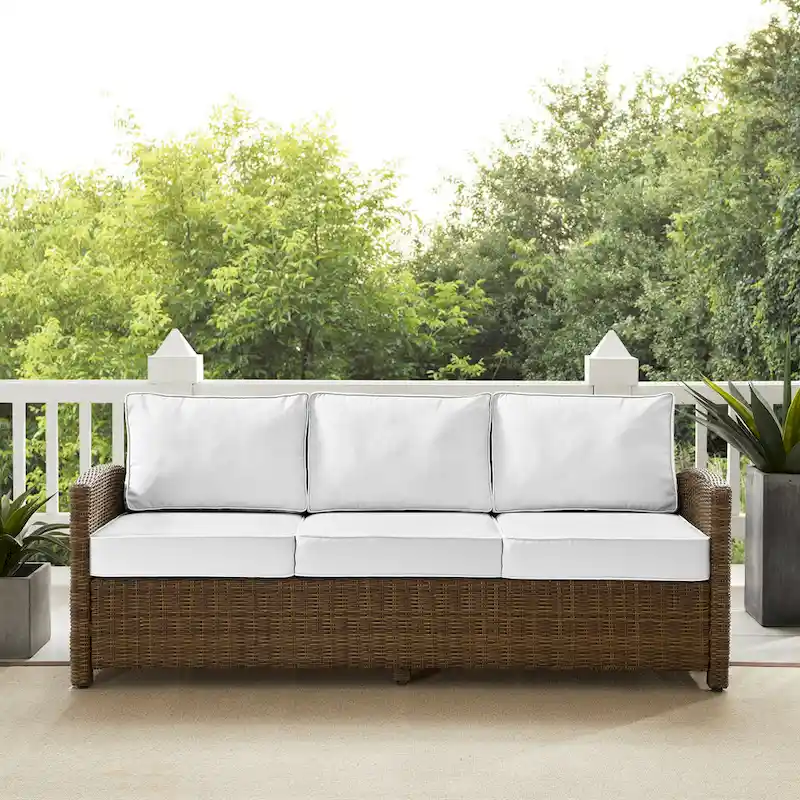 Crosley Bradenton Outdoor Wicker Sofa - Sunbrella