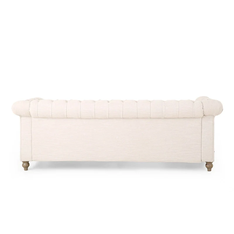 Saragus Chesterfield Sofa with Nailhead Trim by Christopher Knight Home - 85.50  L x 33.25  W x 28.50  H