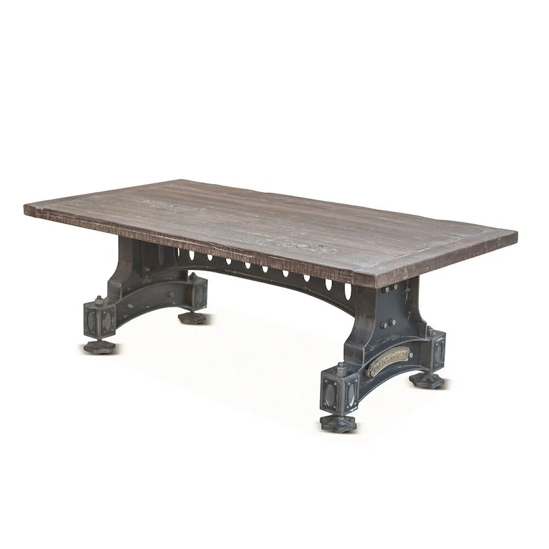 Sterling Cast Iron Table with Reclaimed Teak Top
