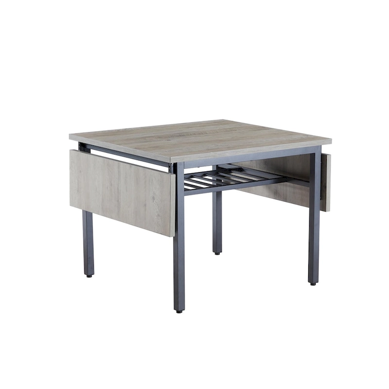 Industrial Folding Dining Table with Steel Frame