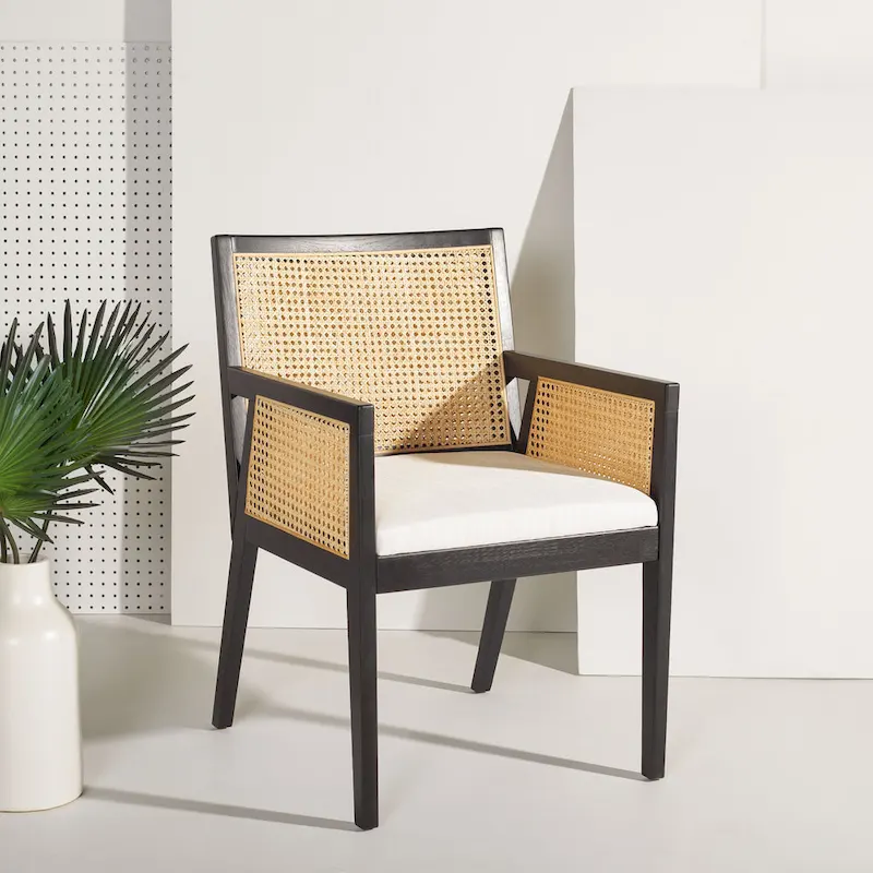 Couture Lupita Rattan Dining Chair - 21.9  W x 24.8  L x 33.9  H - 22Wx25Dx34H