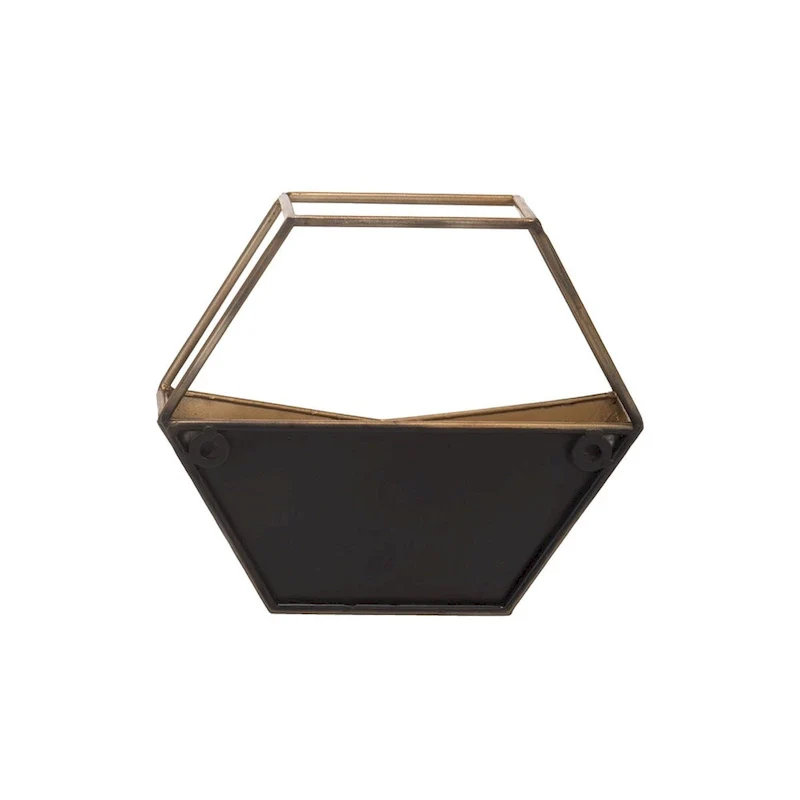 Foreside Home & Garden Bronze Geometric Metal Planter - 4x10x8.75