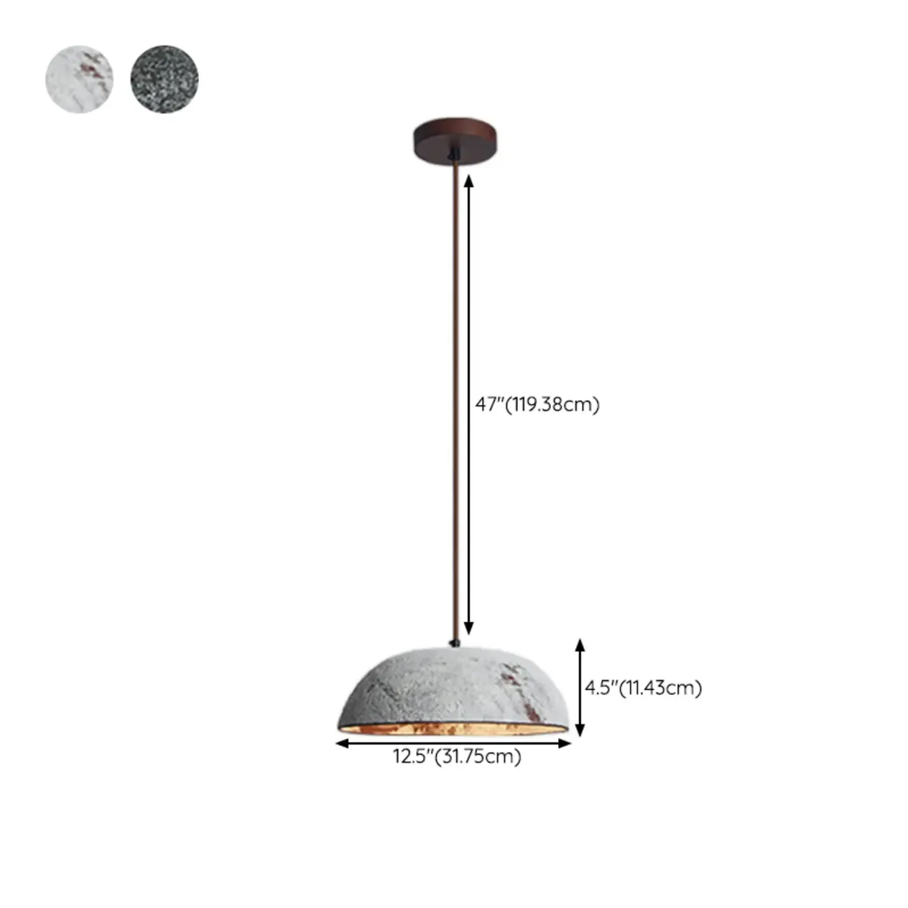 Modern Ceramic Black Bowl Kitchen Pendant Light