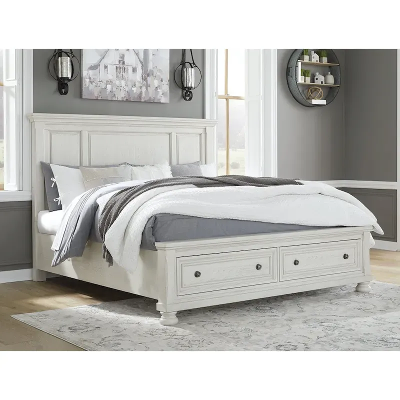 Robbinsdale Antique White Storage Bed