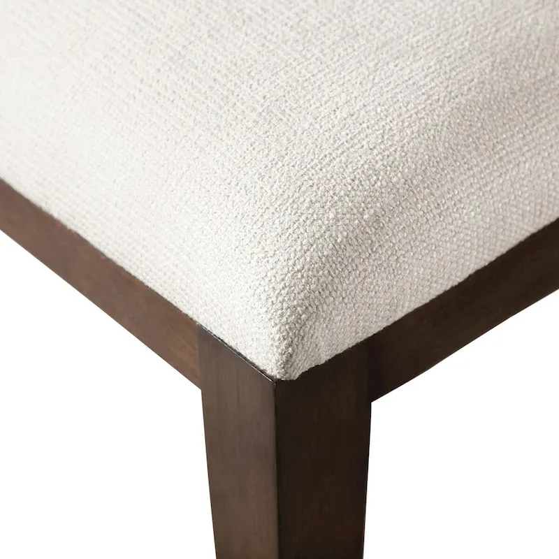 7-Piece Expandable Dining Table Set with Leaf - Solid Wood Trestle Base, 108