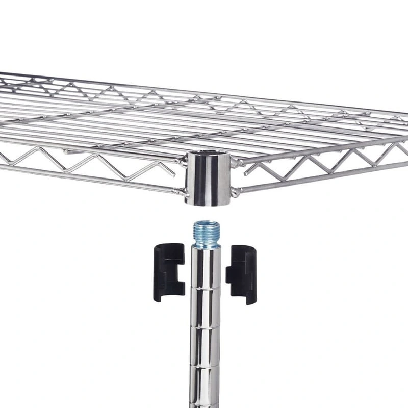 5-Tier Adjustable Steel Wire Shelving Silver