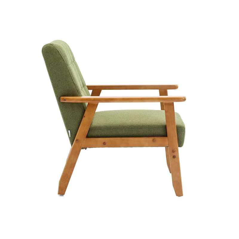 28.74 Tufted Accent Chair with Solid Wood Frame
