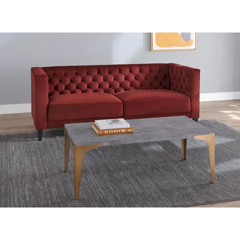 Lifestorey Modern Chesterfield Back Sofa