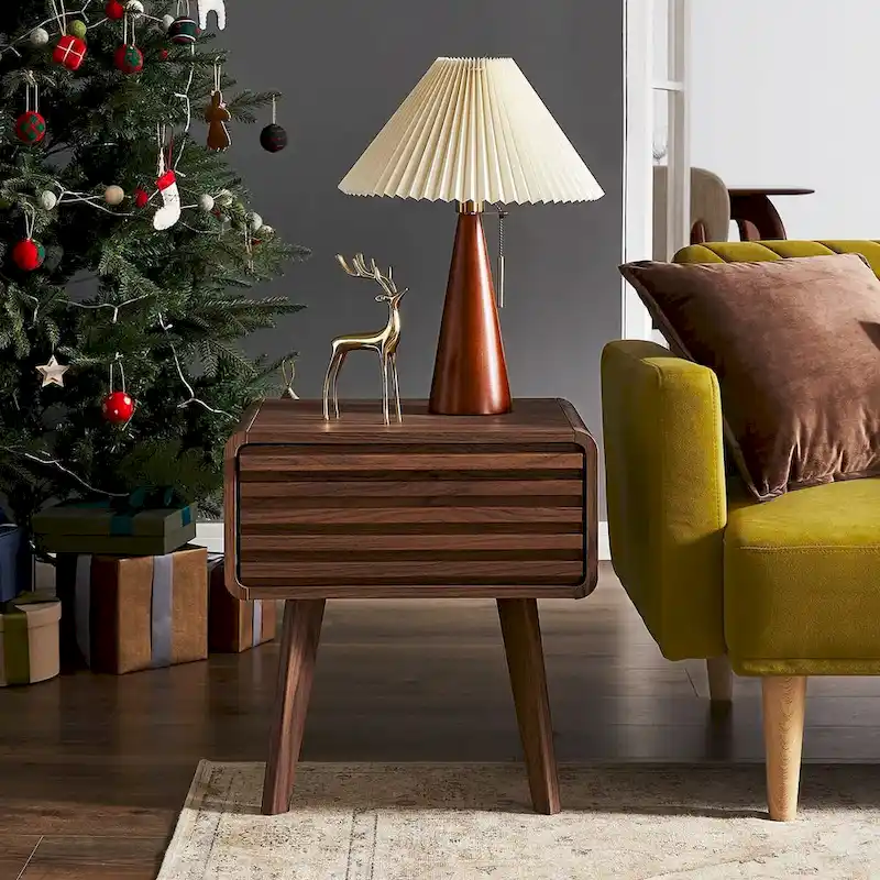 Mopio Ensley Night Stand, Side Table, End Table, Mid Century Modern Nightstand, Bedside Tables, Small Nightstand with Drawers