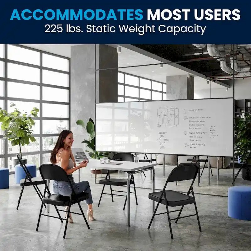 4 Pack Double Braced Metal Folding Chair