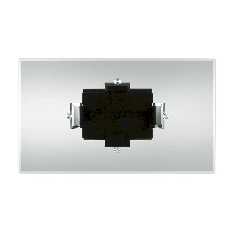 Furniture of America Resk Modern 72-inch Glass Top Wood Dining Table