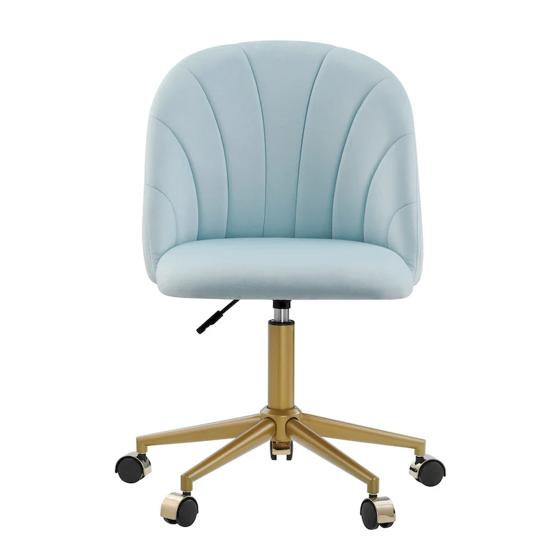 Velvet Curved Swivel Desk Chair
