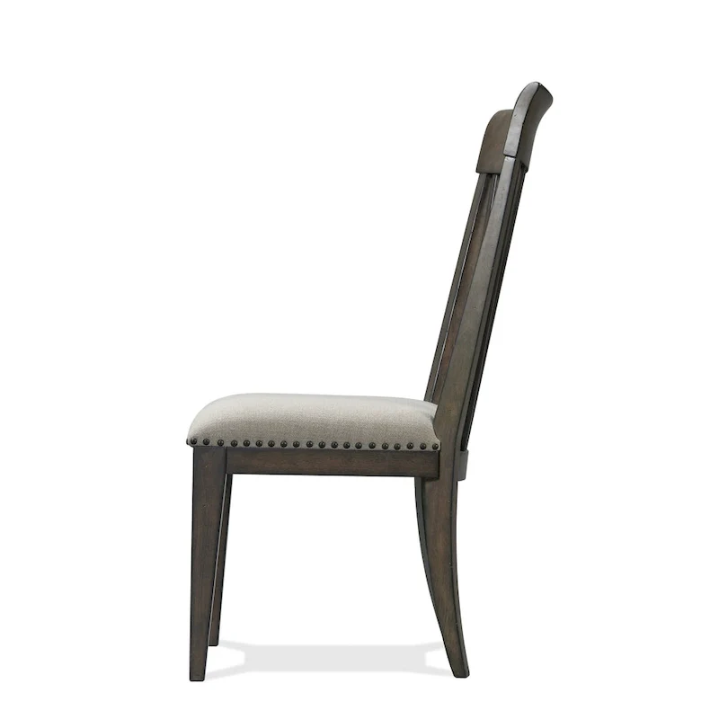 Roundhill Furniture Grant Nailhead Trim Dining Chairs, Set of 2, Beige